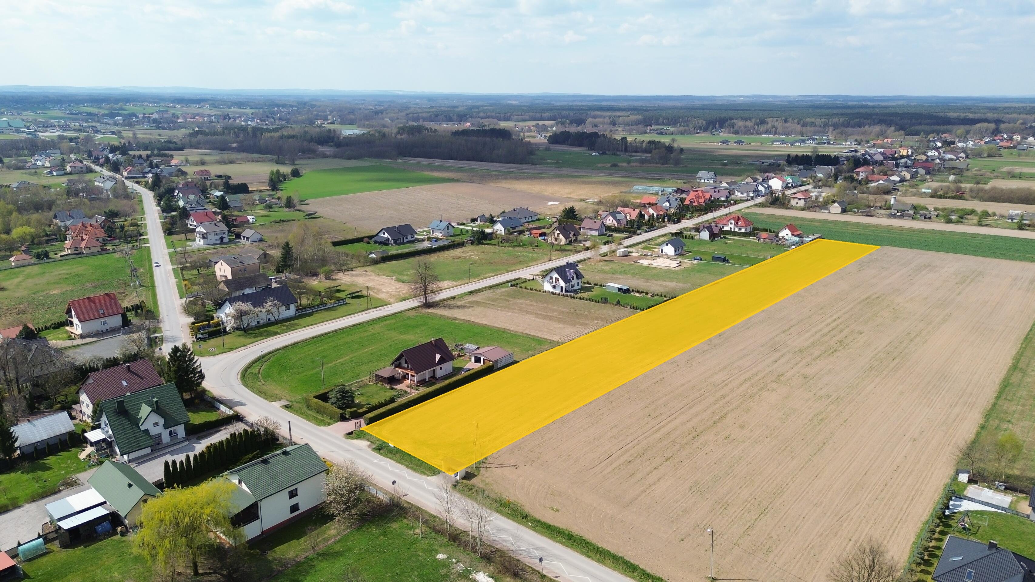 Duża działka budowlana Starwczynek 20 km od Kielc