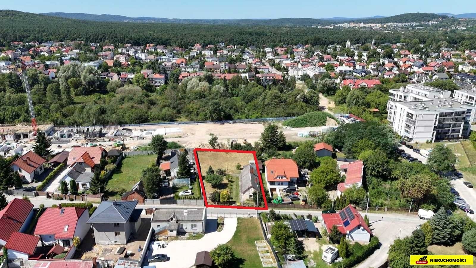 Działka  budowlana 1247 m² z starym domem, Kielce