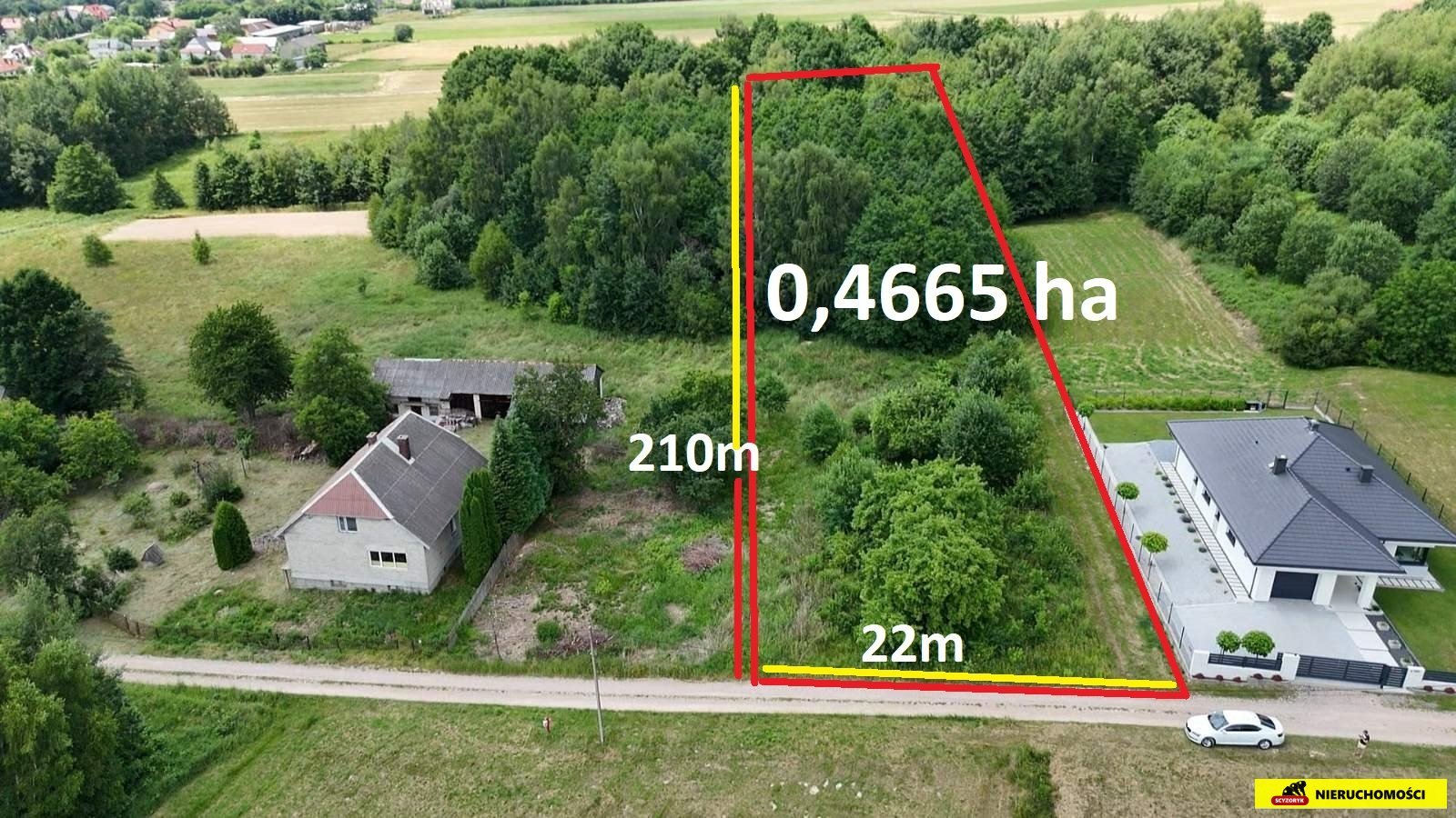 Działka rolno-budowlana  4665 m²  Masłow Pierwszy