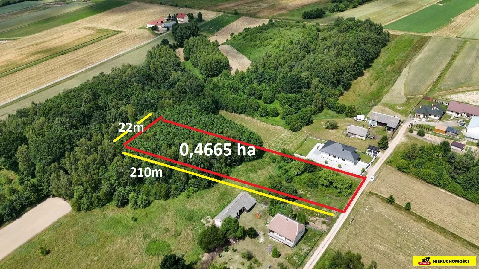 Działka rolno-budowlana  4665 m²  Masłow Pierwszy