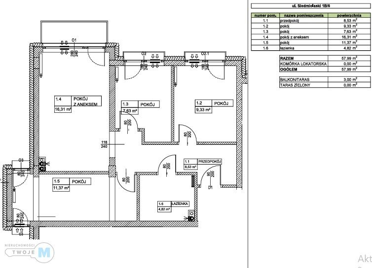 4 pokojowe mieszkanie w Apartamentowcu Pińczów