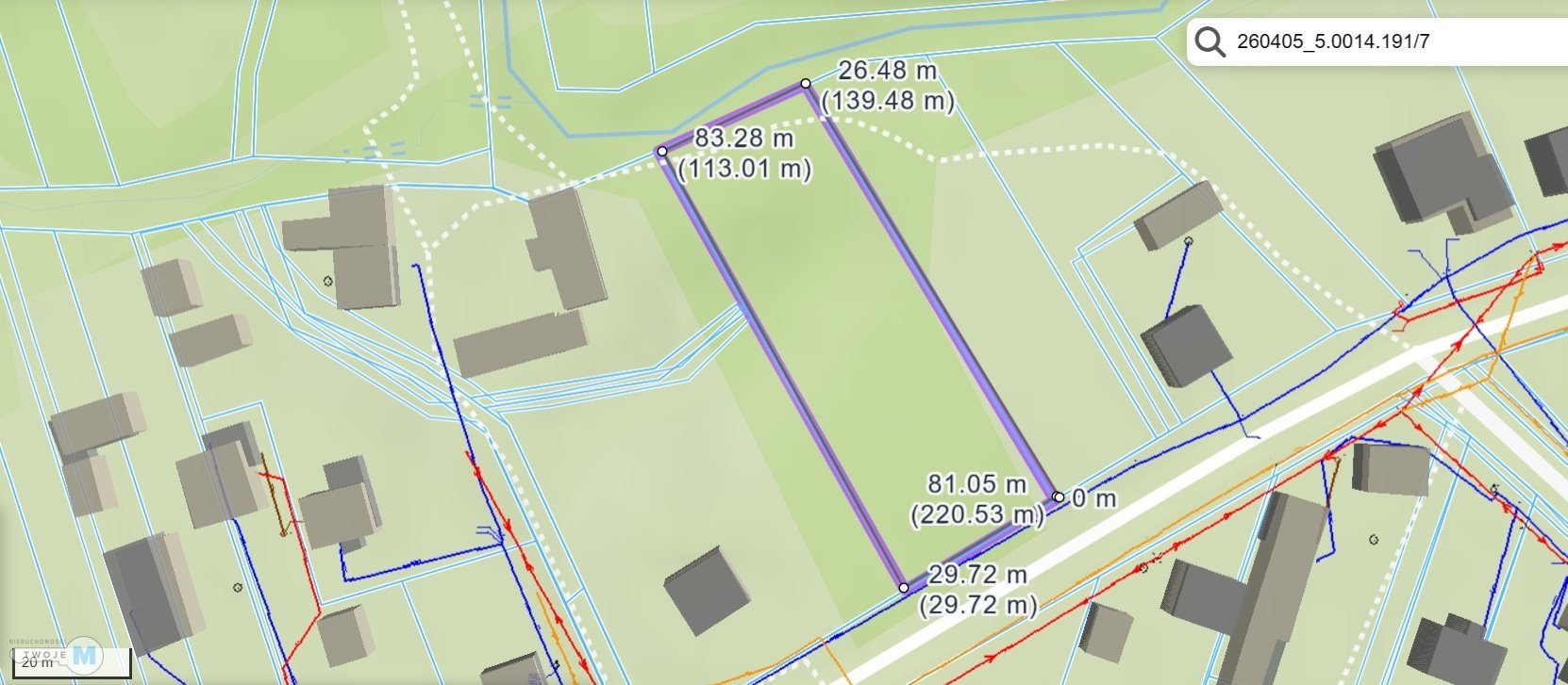 Duża, urokliwa działka budowlana 22 km od Kielc.