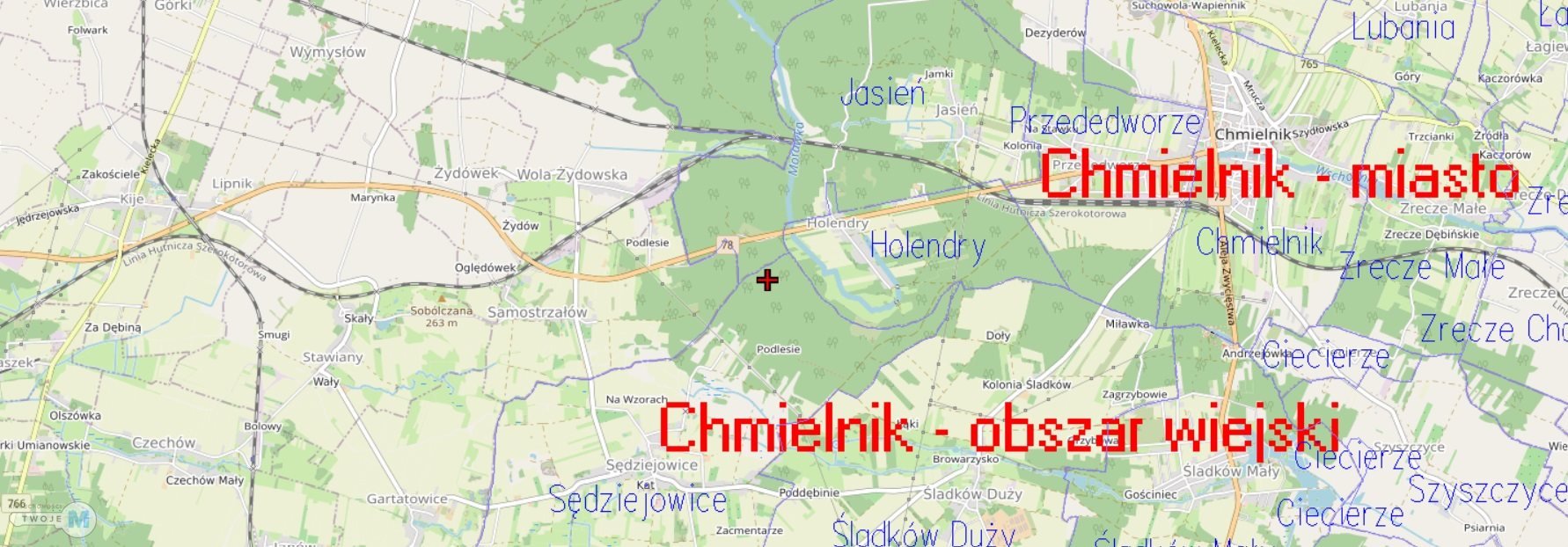 Na sprzedaż las o powierzchni 43,1ha gm.Chmielnik