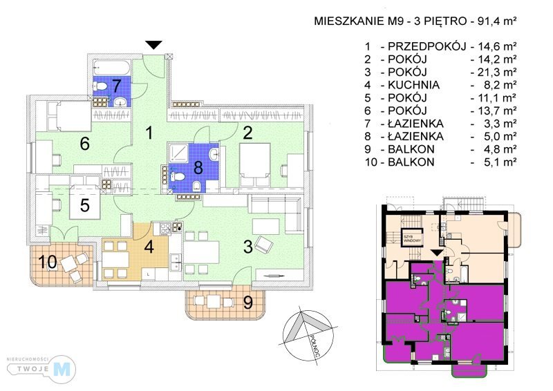 Niepowtarzalny 4 pokojowy apartament z widokiem!